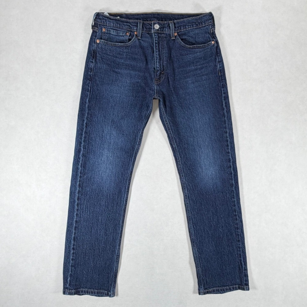 Levis 569 Loose Straight Jeans Mens 34x32 Dark Wash Blue Denim 00505-1989